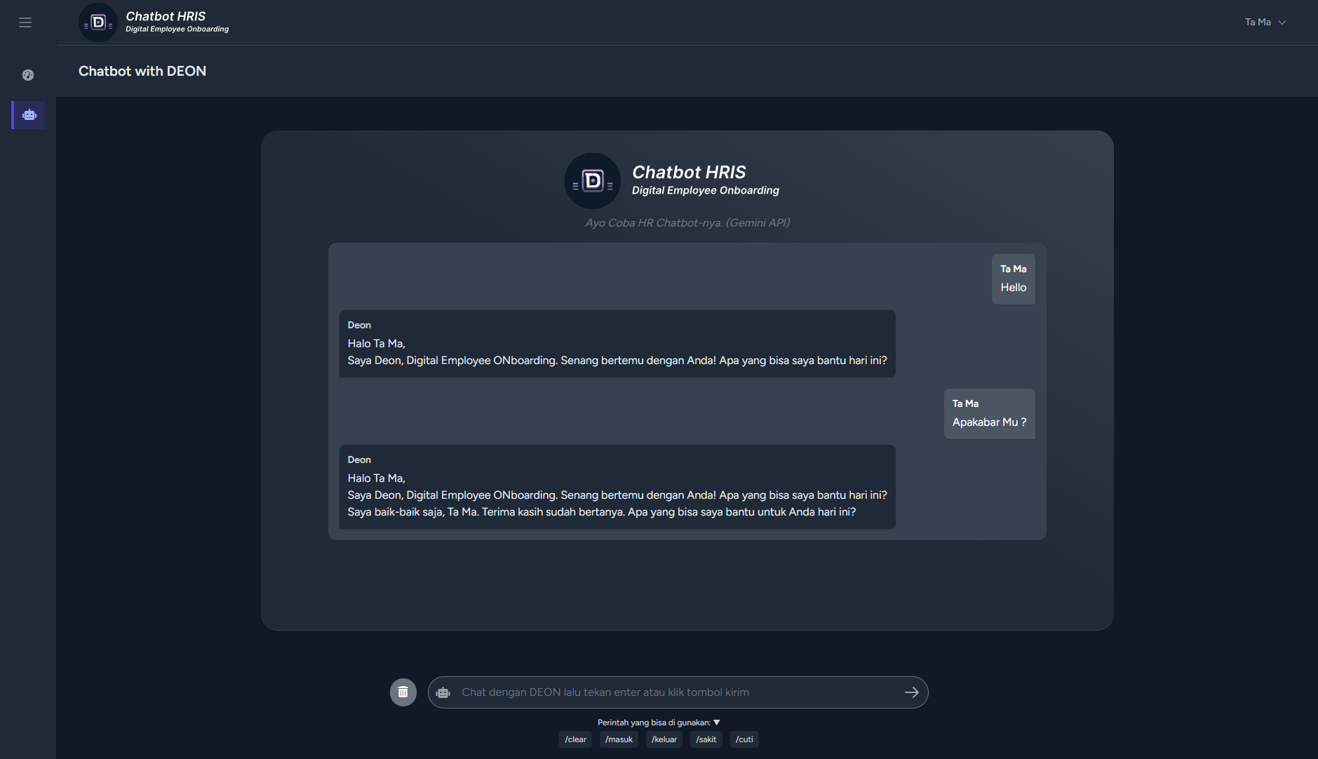 Chatbot HRIS