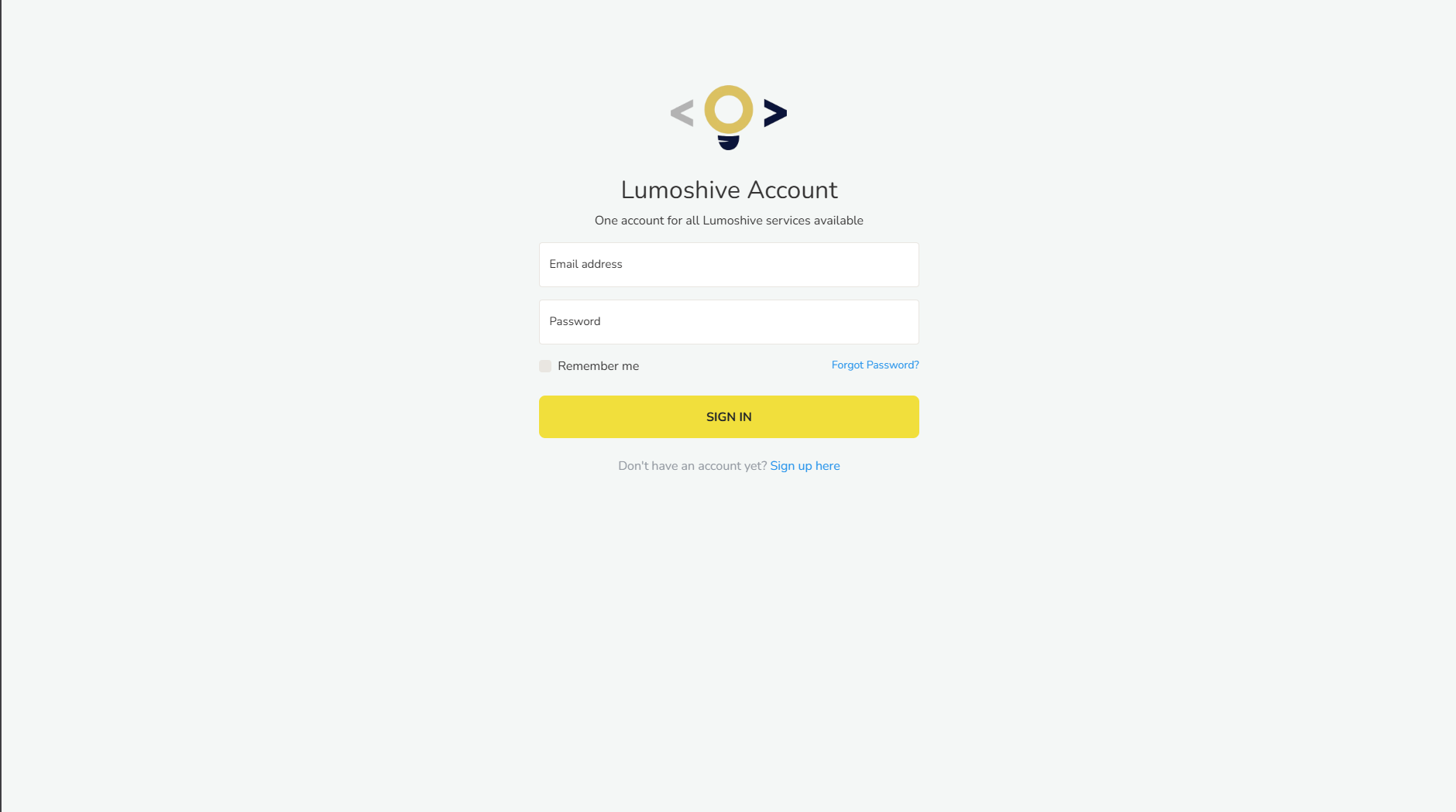 Lumoshive Account (SSO)